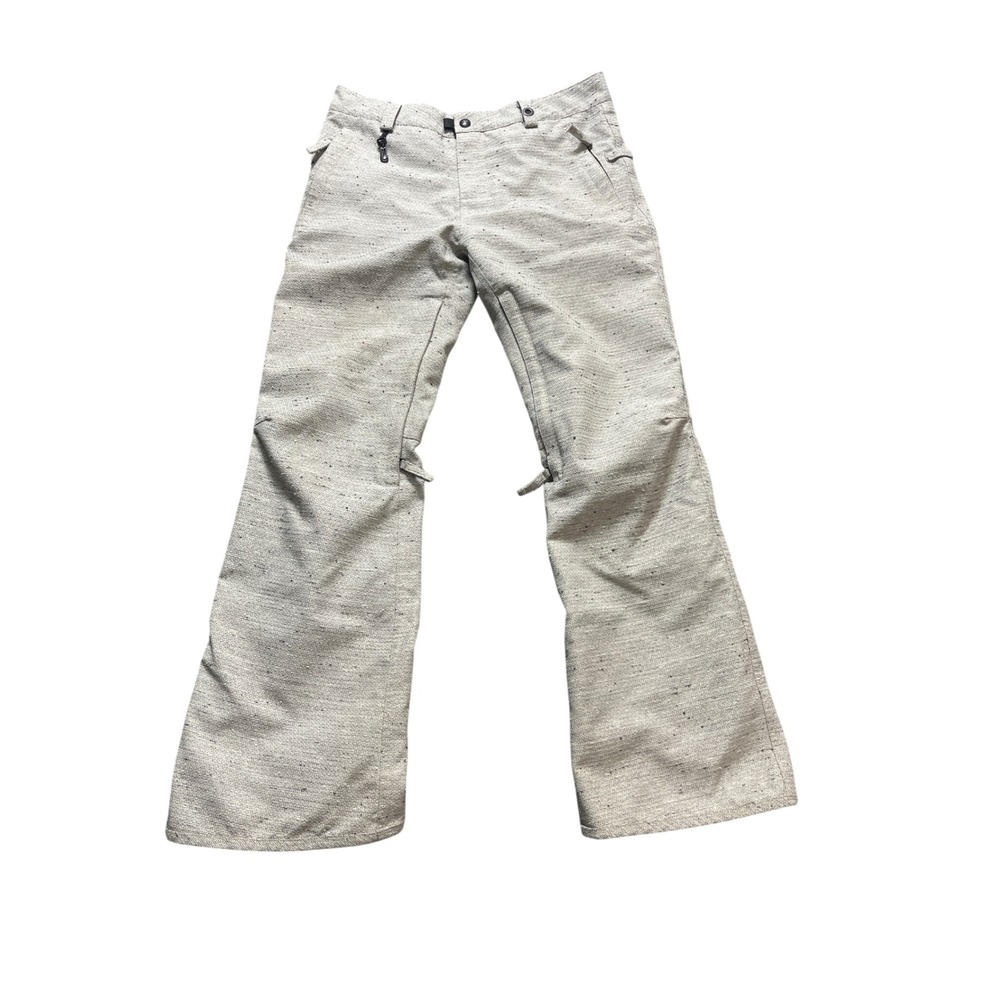 686 Snow Pants Women M Grey Good infiDRY Waterproof Breathable Ski Snowboard